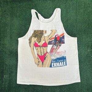 Vintage 80s Jet Ski Racing Tank Top Bikini Beach Resort Wear